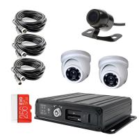 Комплект видеонаблюдения на транспорт с 1 SD картой на 3 камеры ВизорМонитор(Базовый)